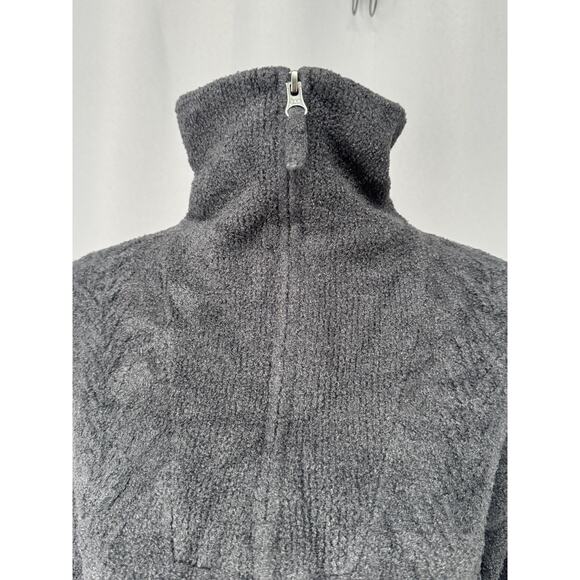 Barefoot Dreams Sweater Womens XS Gray CozyChic Mock Neck 1/4 Zip Pullover - Picture 5 of 14